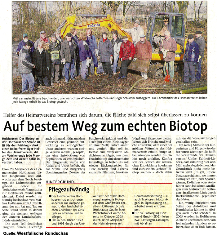 Auf bestem Weg zum Biotop